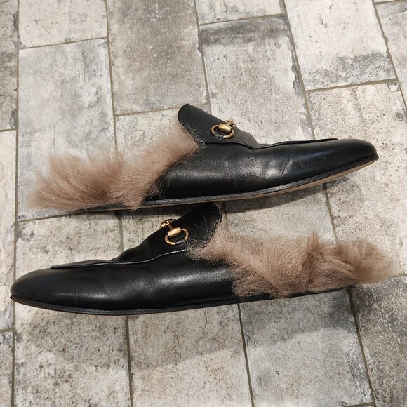 Gucci Black Princetown Slides, Authentic - Picture 4 of 9